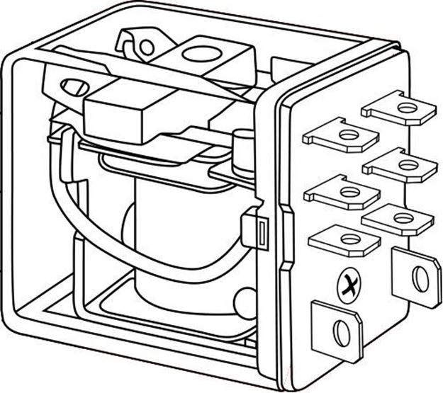 Picture of DPDT Relay 220vac Coil